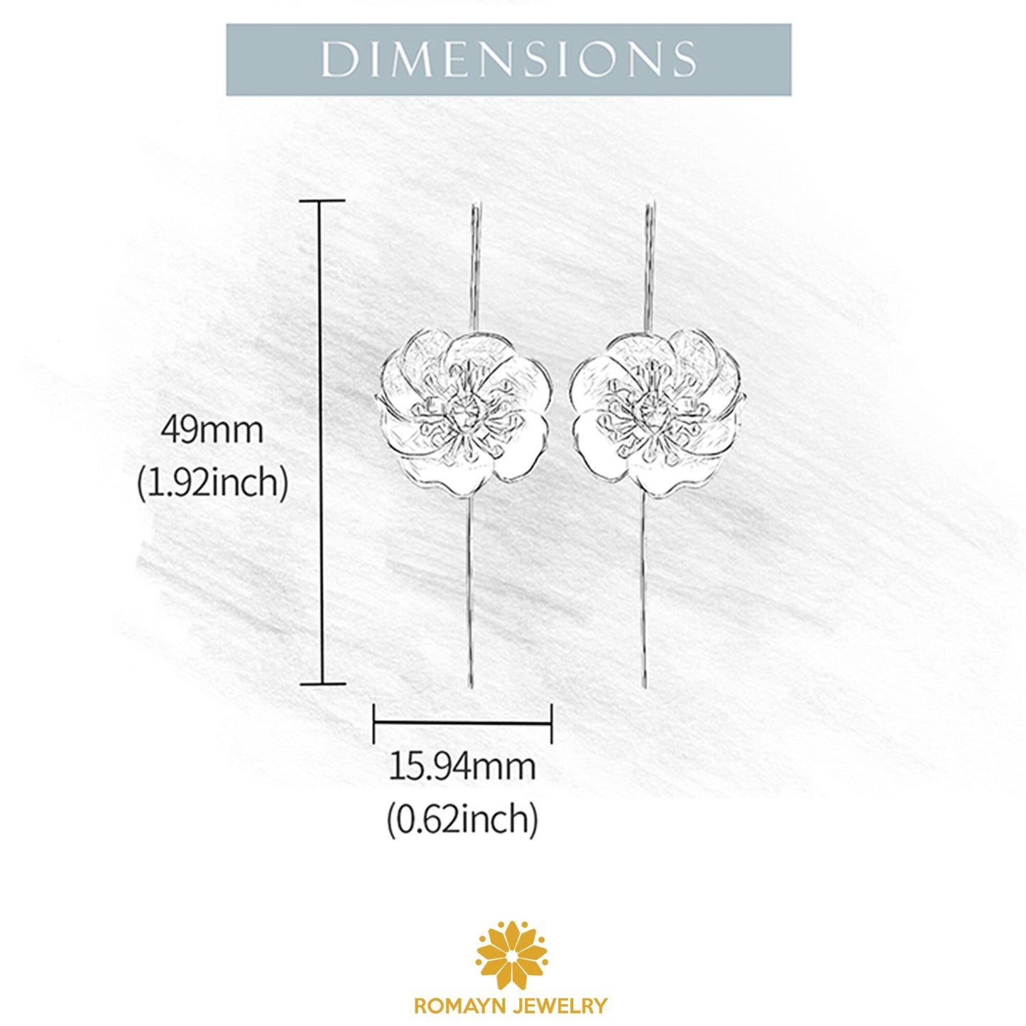 Anemone Flower Topaz Earrings