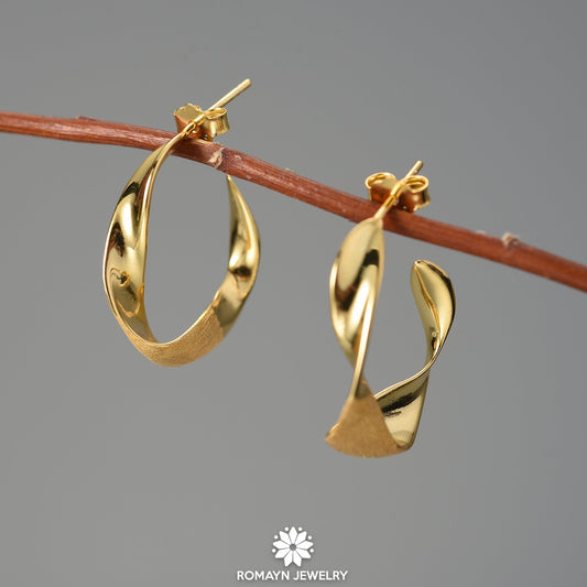 Curled Leaf Earrings