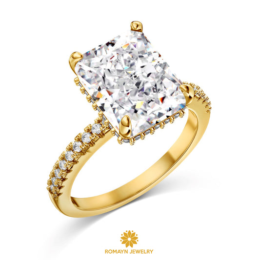 Radiant Cut CZ Ring