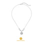 Cubic Zirconia Halo Wedding Necklace
