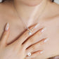 Cubic Zirconia Halo Wedding Necklace