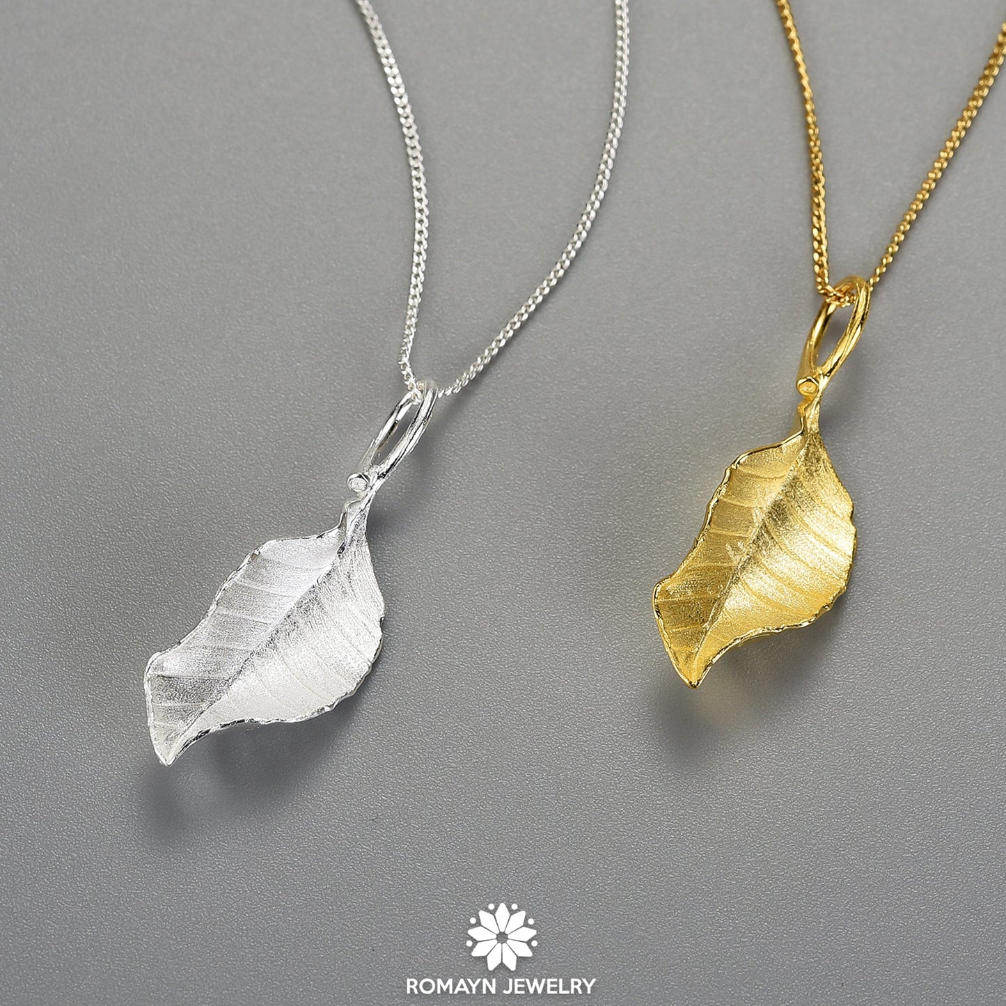 Beech Leaf Dangle Earrings