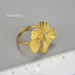 Peony Flower Gold Ring