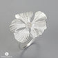 Peony Flower Silver Earrings