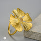 Peony Flower Gold Ring