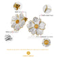 Peony Flower Yellow Tourmaline Gemstone Earrings
