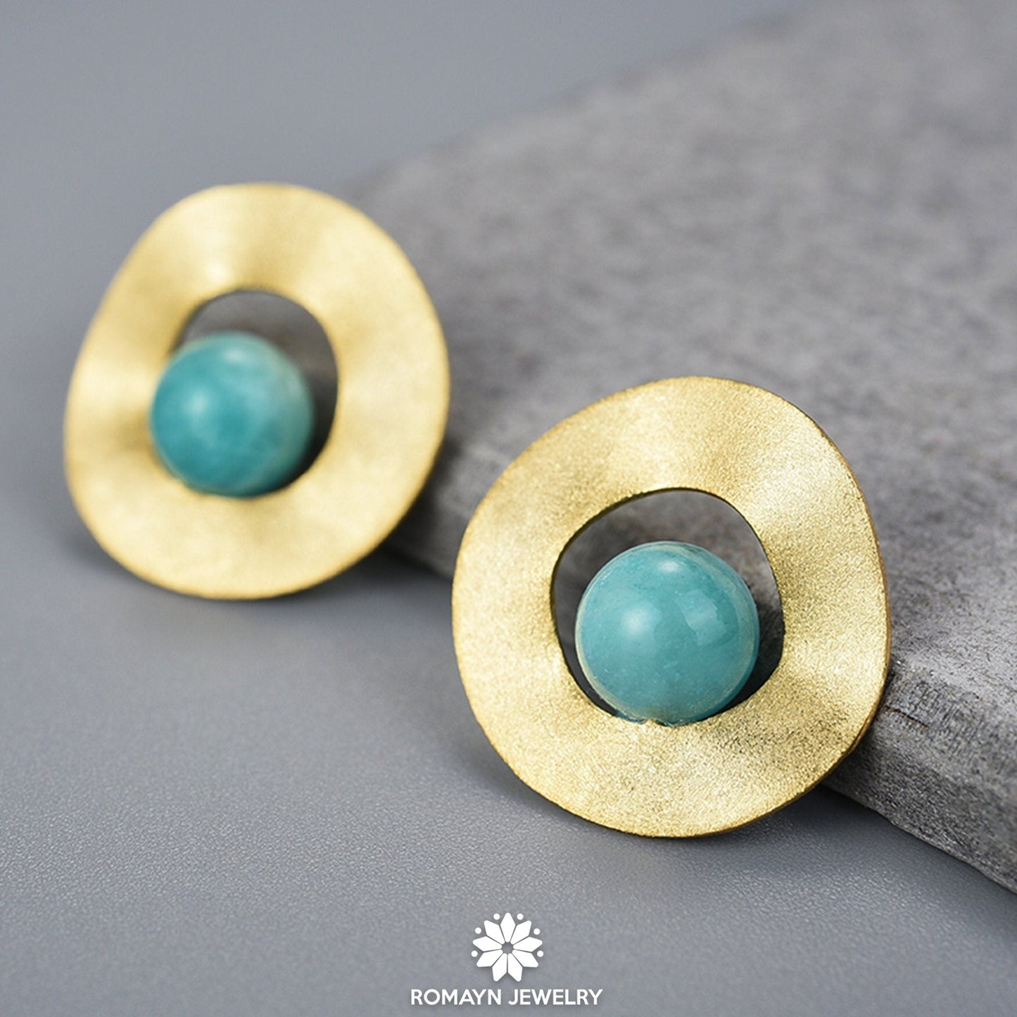 Uneven Amazonite Earrings