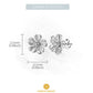 Wild Rose Flower Earrings