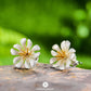 Wild Rose Flower Earrings