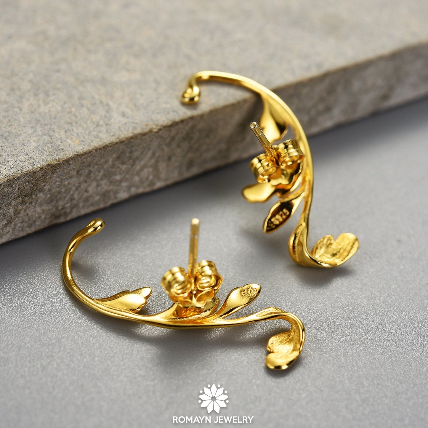 Acanthus Leaf Earrings