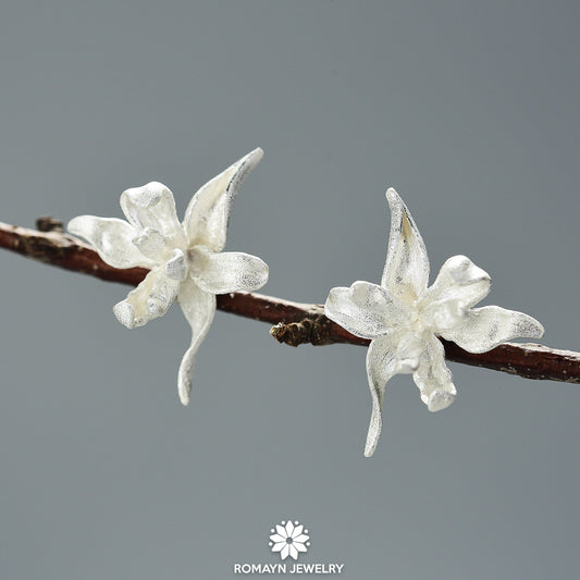 Iris Flower Earrings