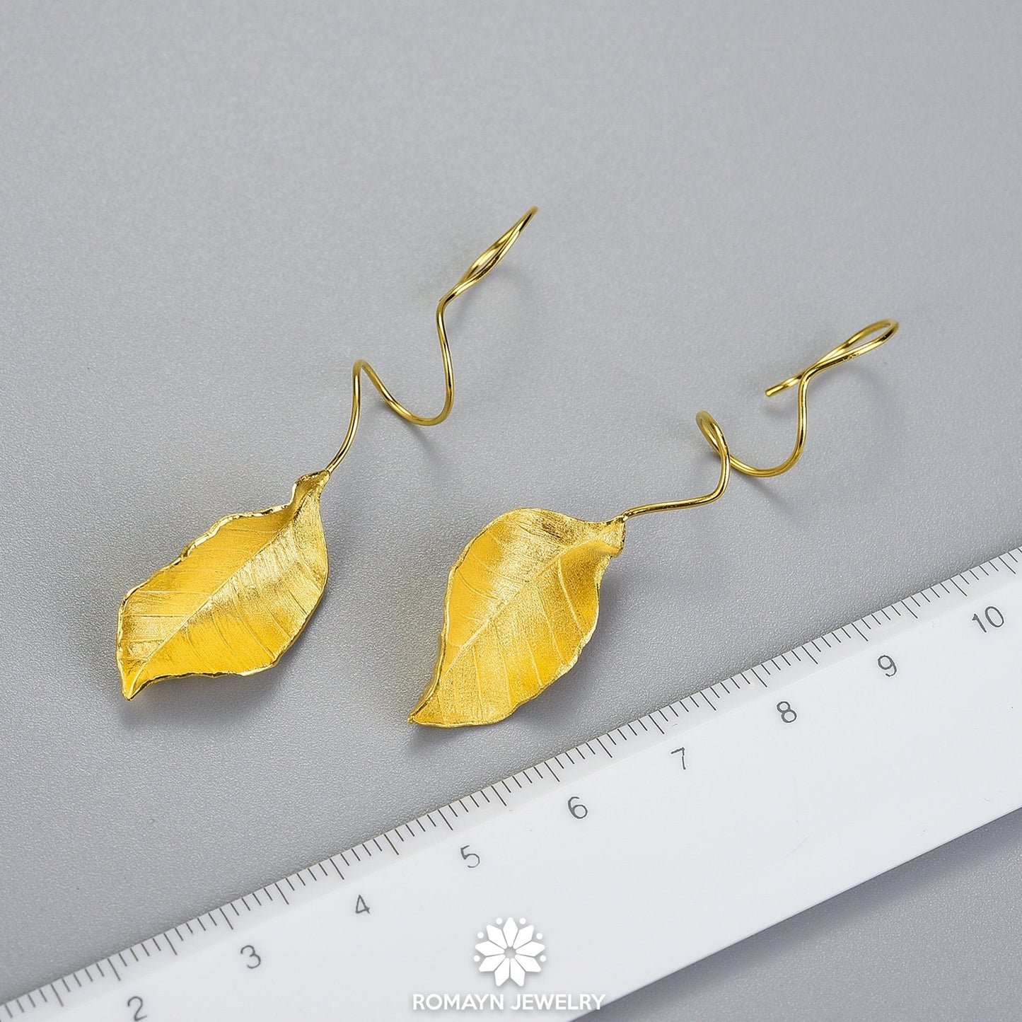 Beech Leaf Dangle Earrings