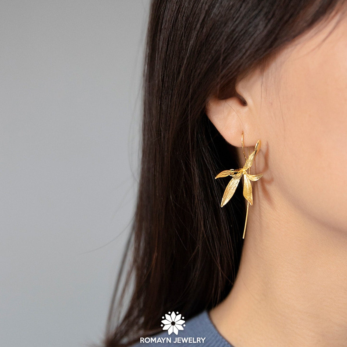 Orchid Flower Earrings