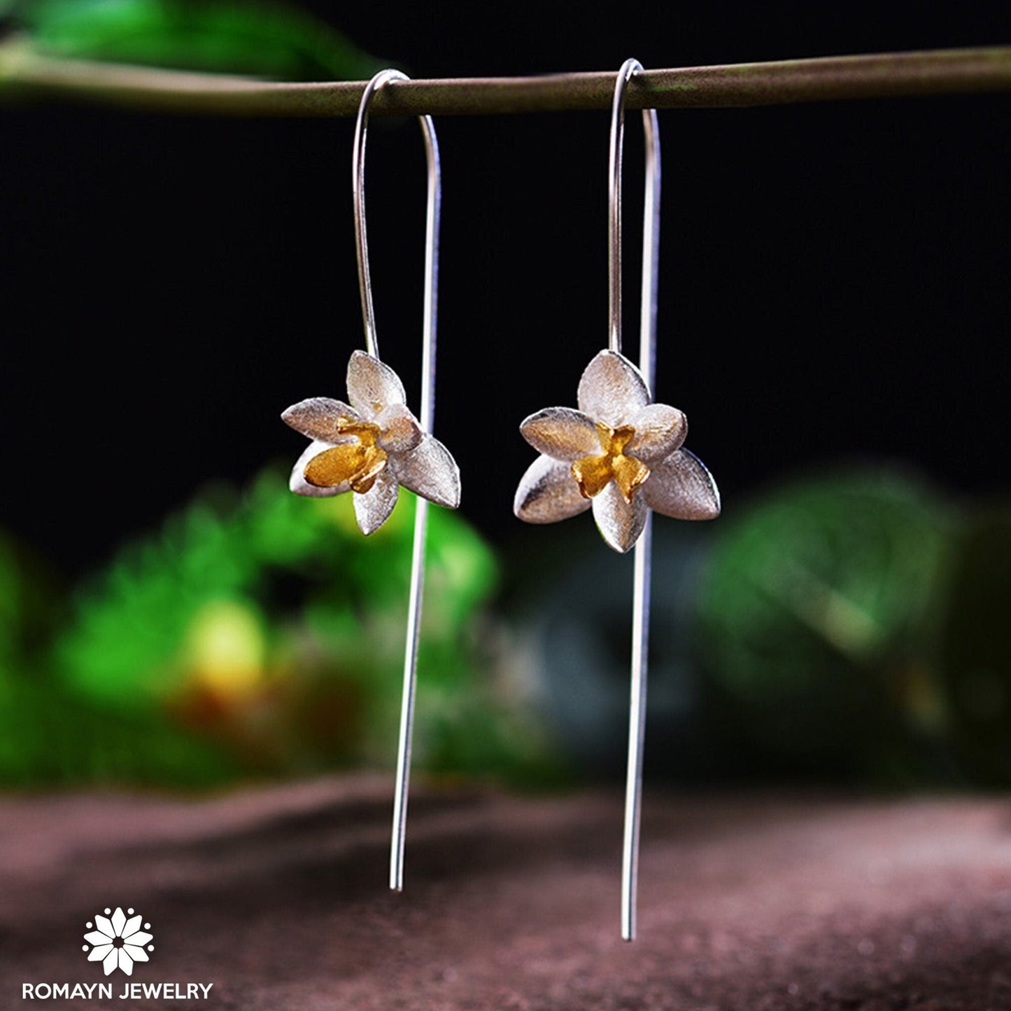 Iris Flower Earrings