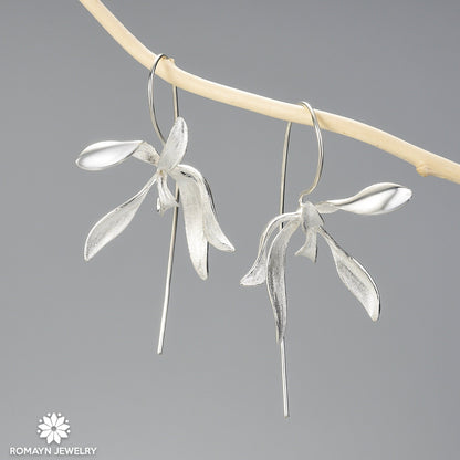 Orchid Flower Earrings