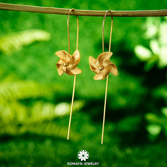 Rotating Windmill Earrings