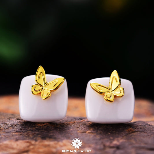 Butterfly Ceramic Earrings, Bee Earrings