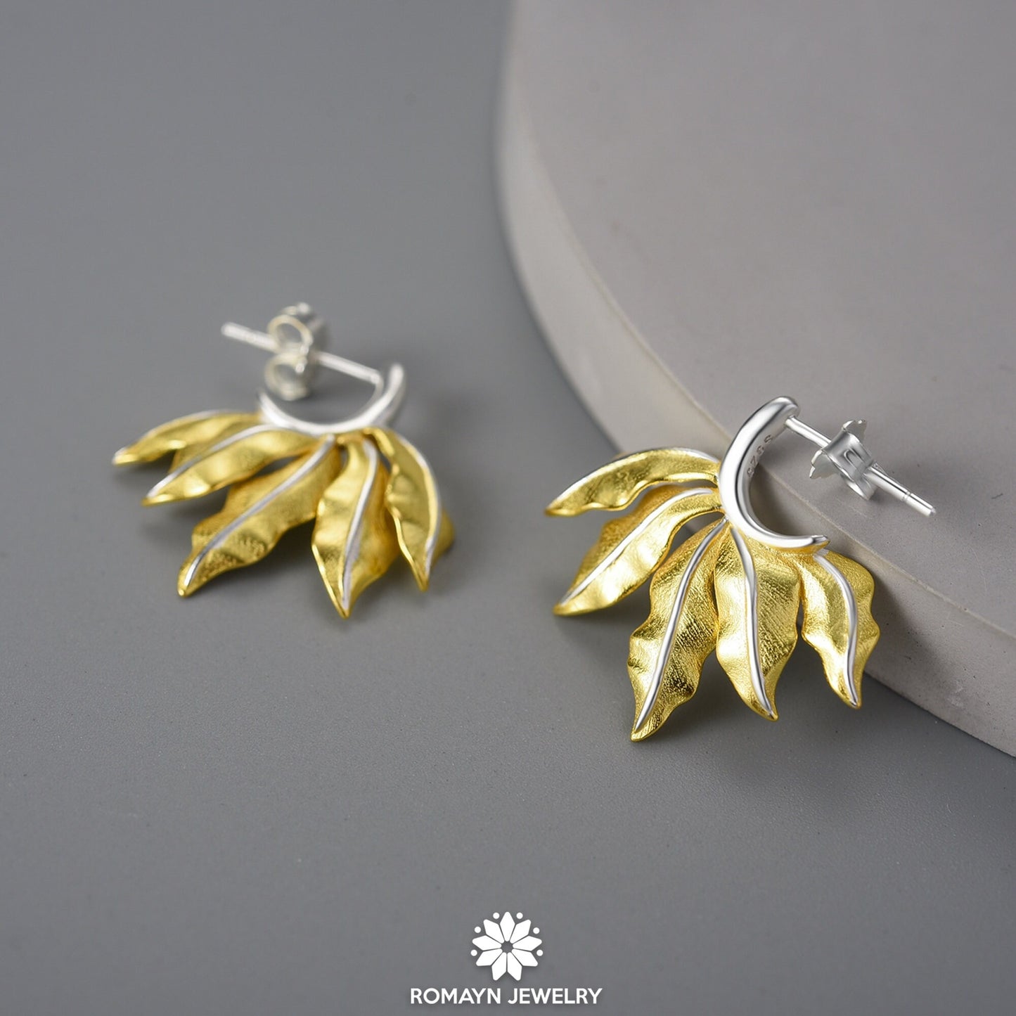 Leaves Hoop Earrings