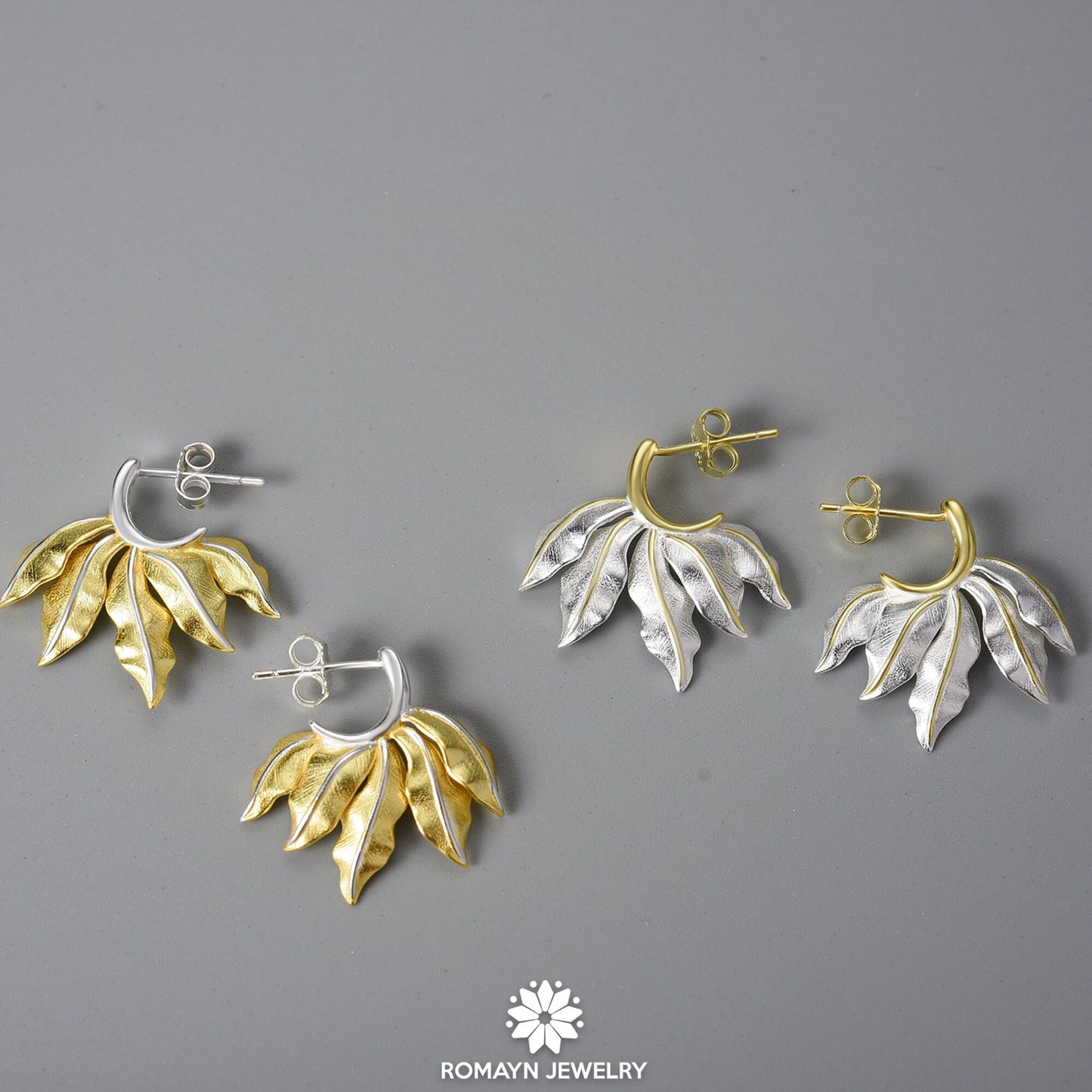 Leaves Hoop Earrings