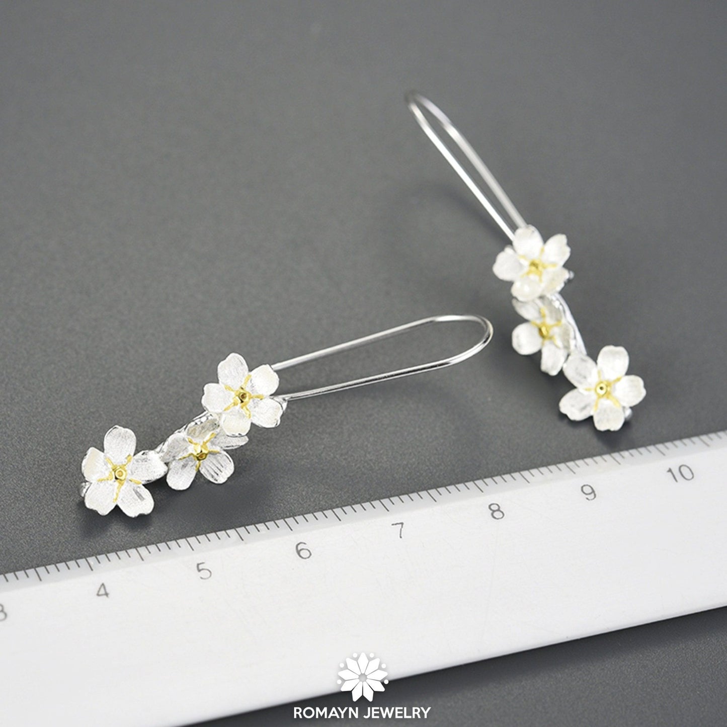 Forget Me Not Flower Earrings