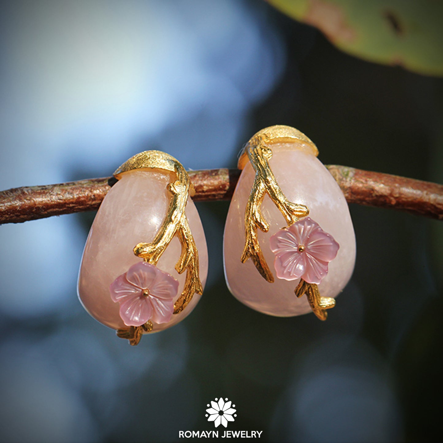 Plum Flower Earrings