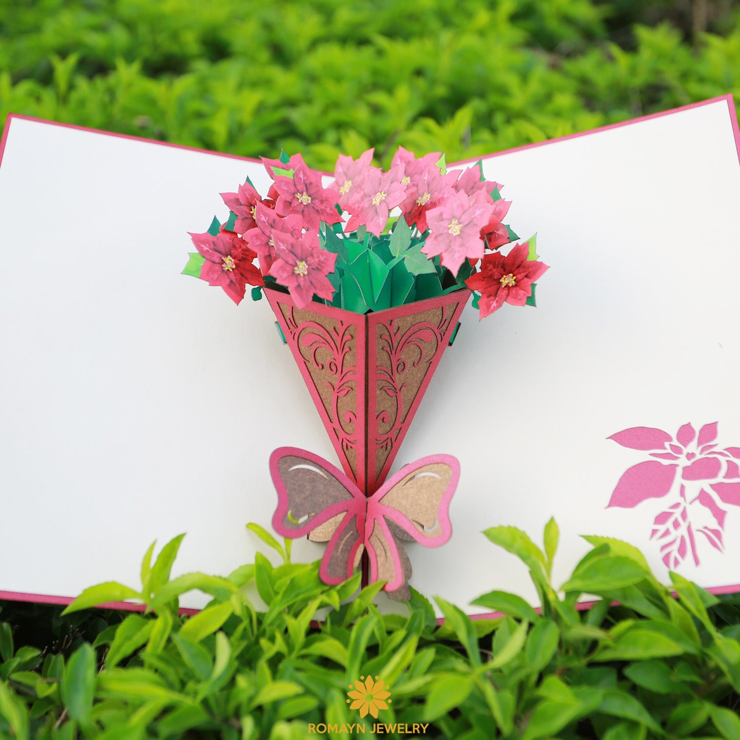 Poinsettia Bouquet Card