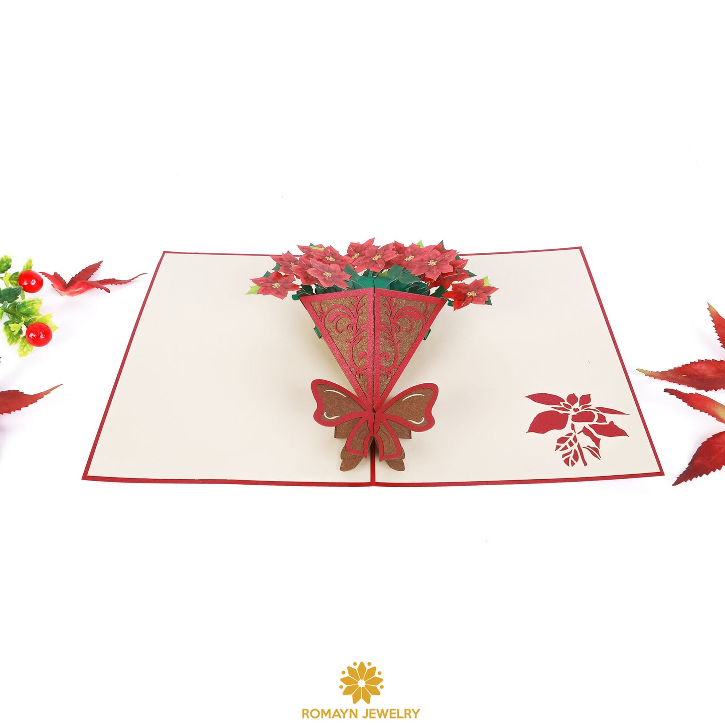 Poinsettia Bouquet Card