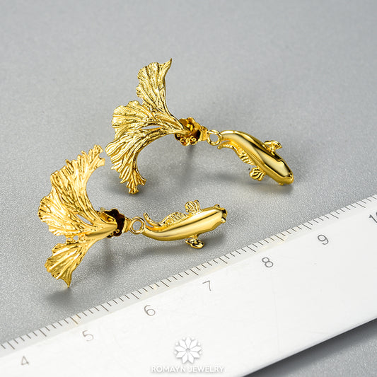 Fish Gold Earrings