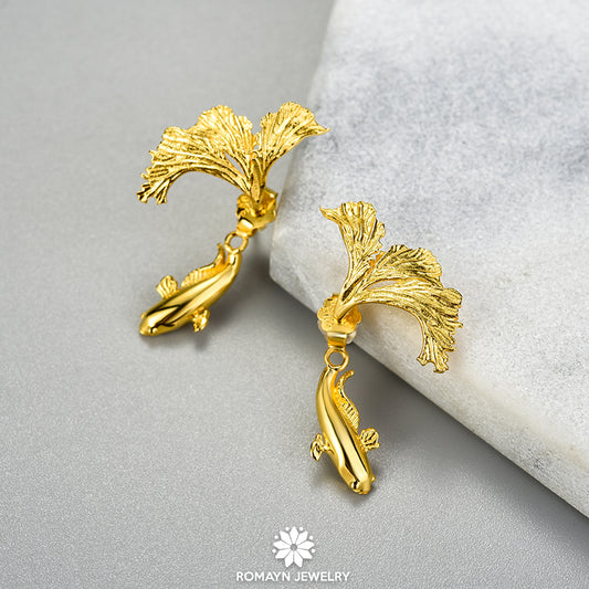 Fish Gold Earrings