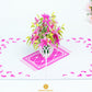 Pink Lily Vase Card
