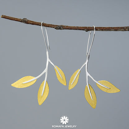 Minimalist Leaves Earrings