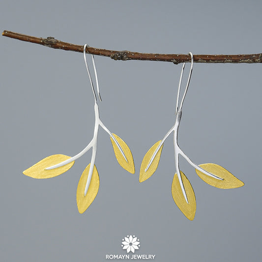 Minimalist Leaves Earrings