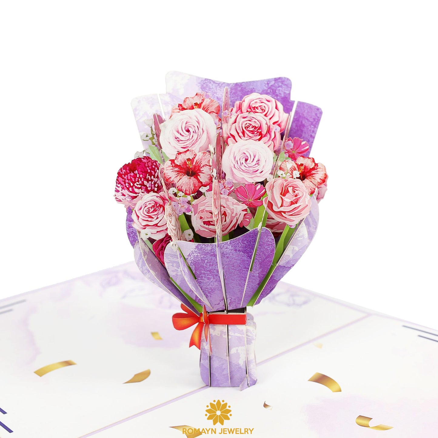 Pastel Roses Bouquet Card