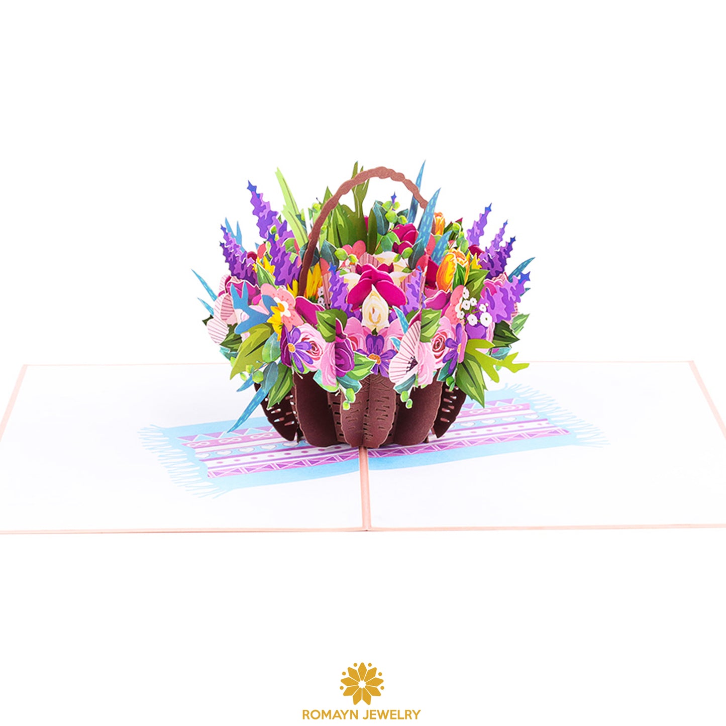 Mix Flowers Basket Card