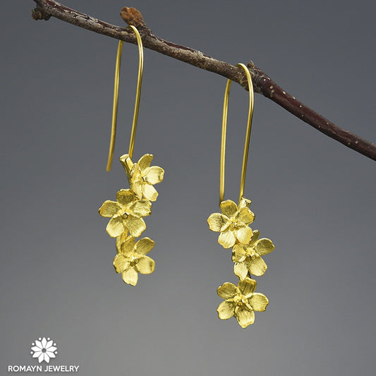 Forget Me Not Flower Earrings