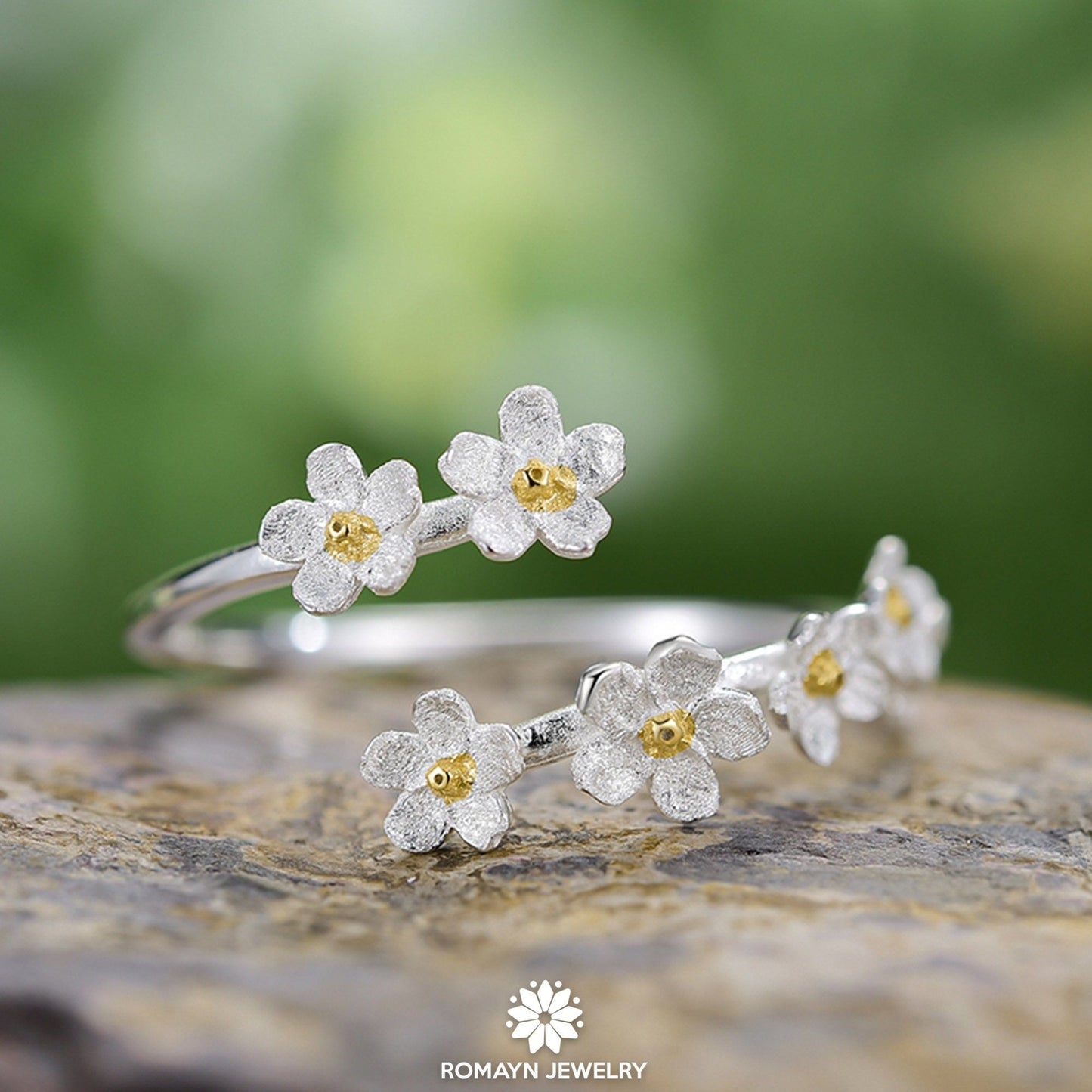 Forget Me Not Flower Ring