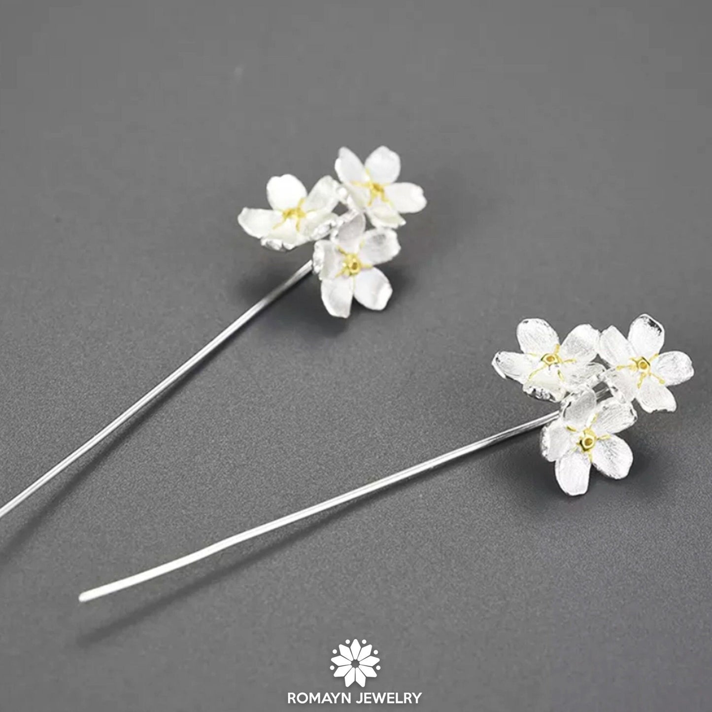 Forget Me Not Flower Earrings