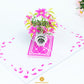 Pink Lily Vase Card