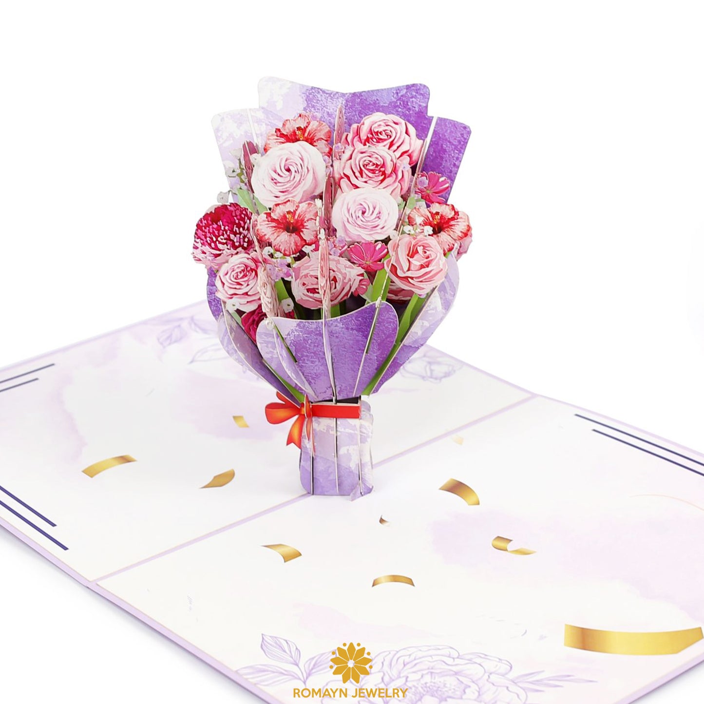 Pastel Roses Bouquet Card