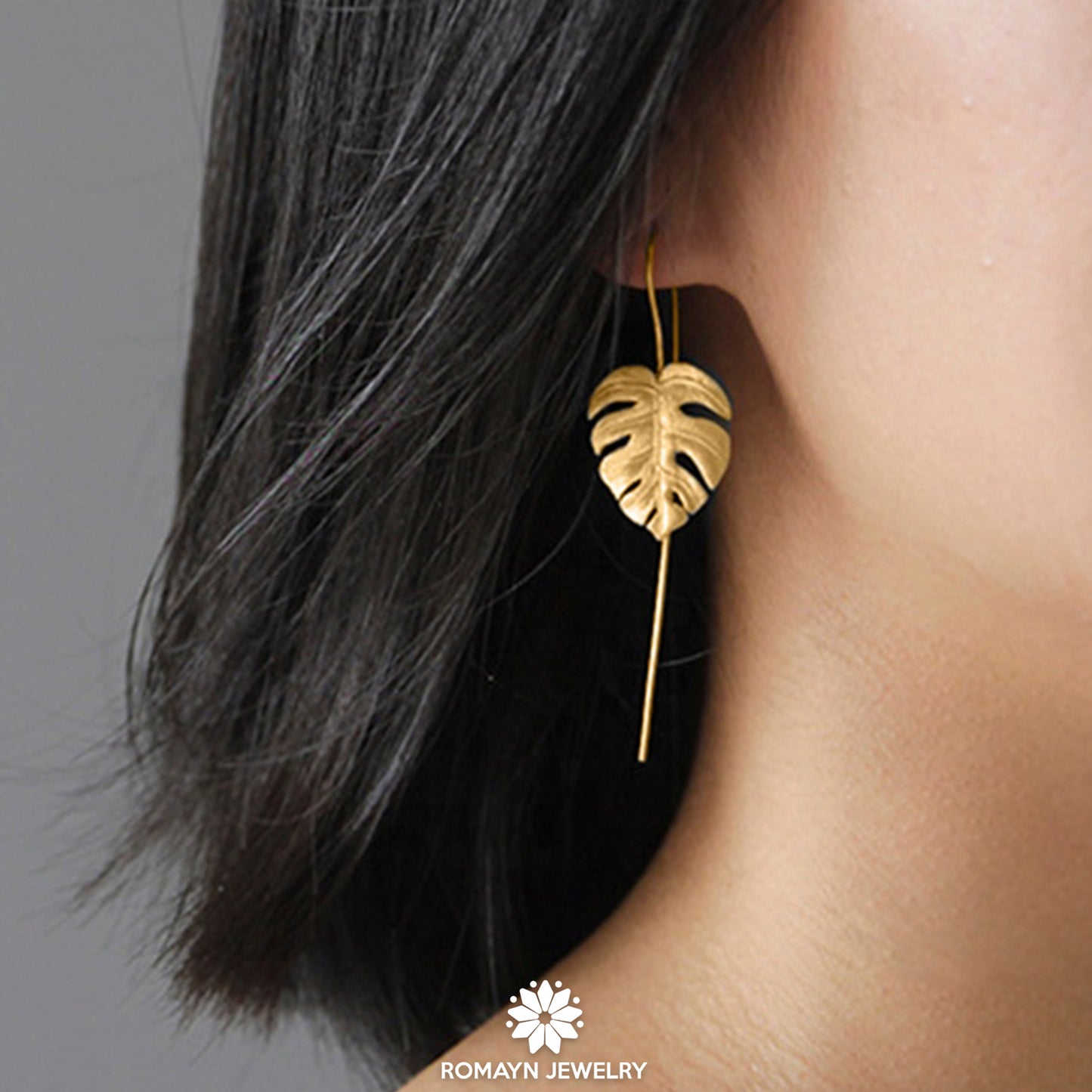 Monstera Leaf Earrings