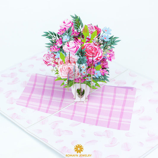 Mix Flowers Vase Card