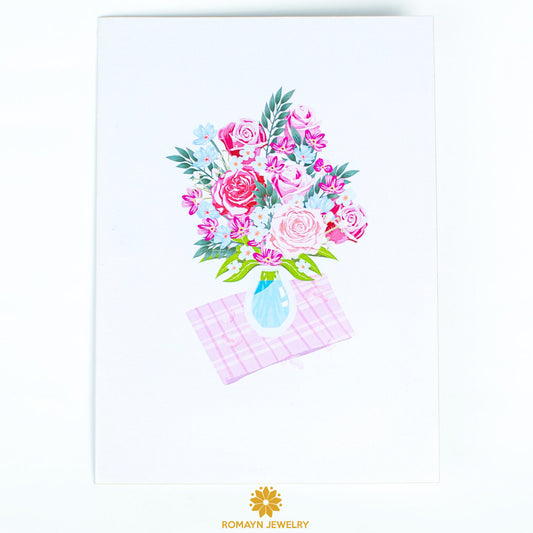 Mix Flowers Vase Card