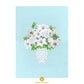 White Lily Vase Card