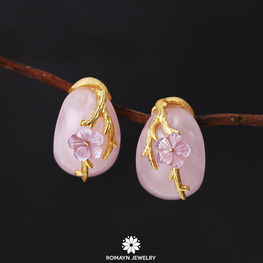 Plum Flower Earrings