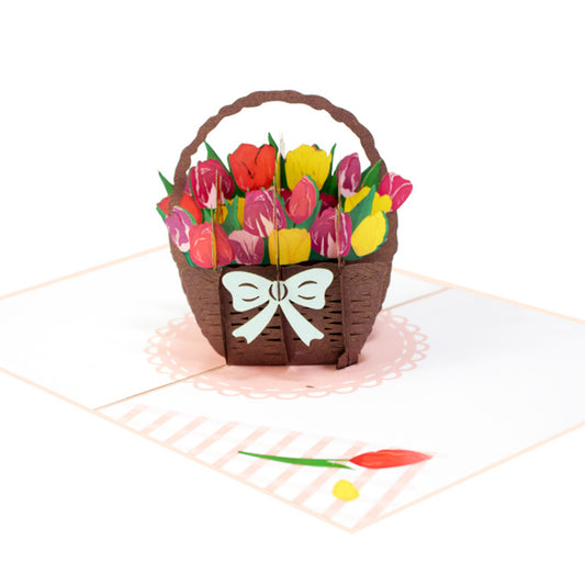 Tulips Basket Card