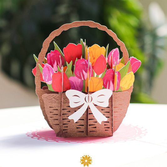 Tulips Basket Card