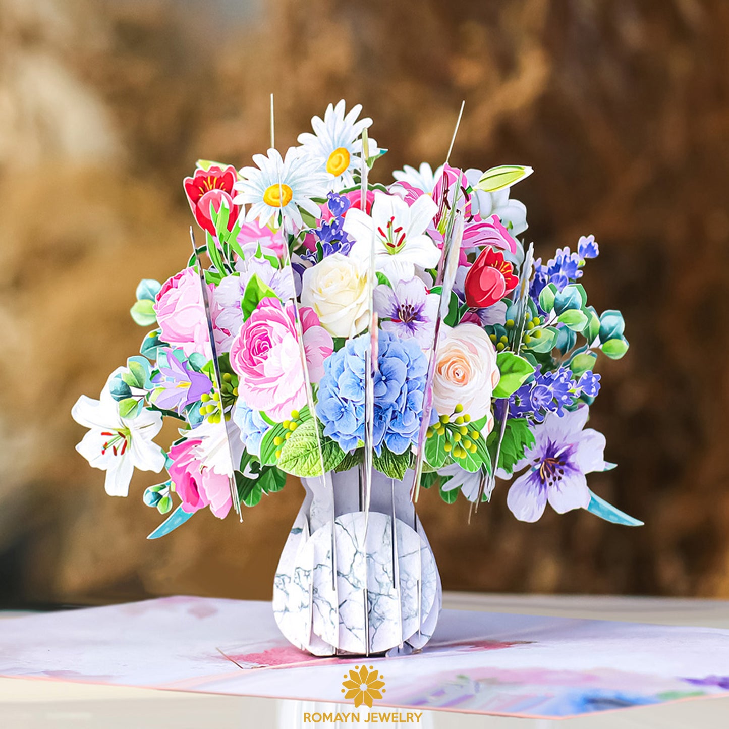 Mix Flowers Vase Card