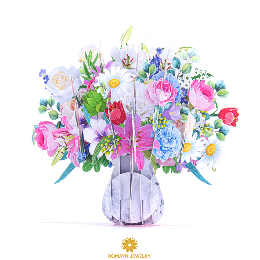 Mix Flowers Vase Card