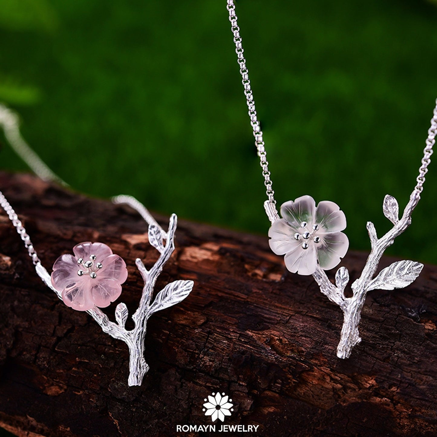 Skeleton Flower Necklace