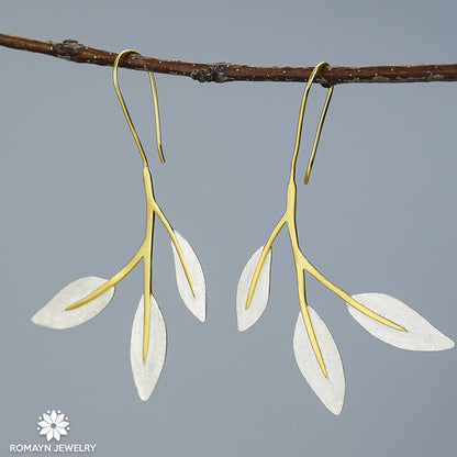 Minimalist Leaves Earrings